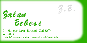 zalan bebesi business card